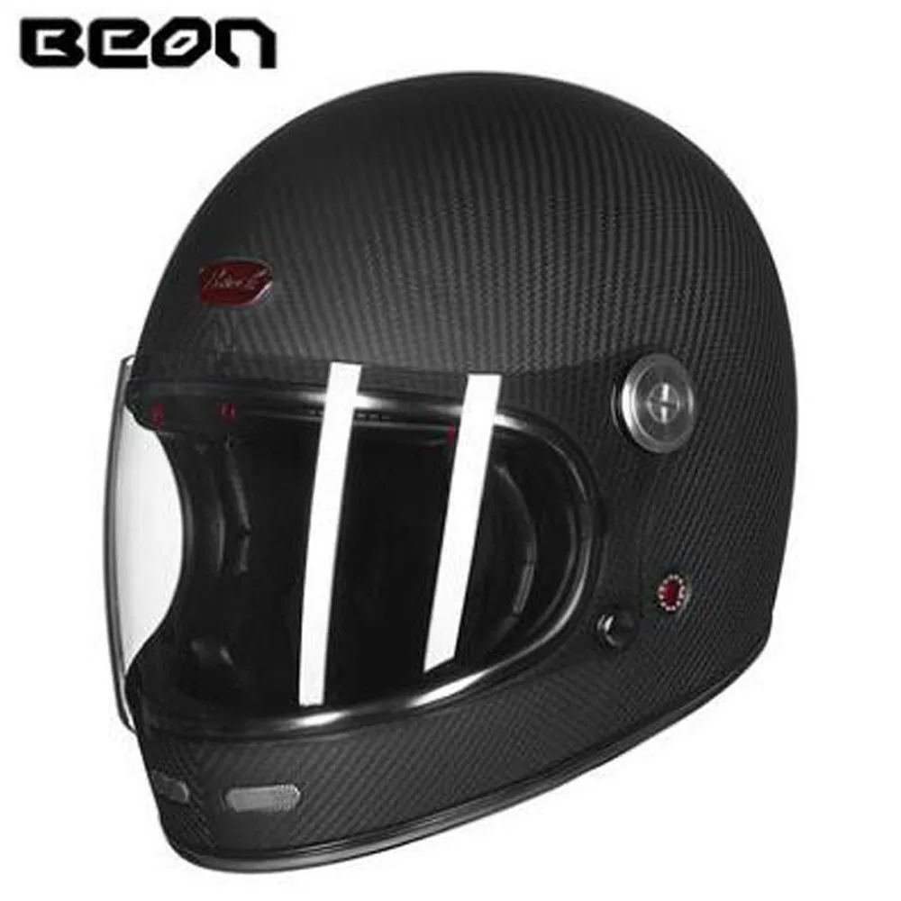 

New ECE Certificate Beon Retro Helmet Men/women Full Face Motocross Helmets Full cover Carbon Fiber Off-road Racing Moto Helmet