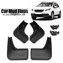 for Peugeot 2008 Car Mud Flaps Splash Guards Auto Mudguards Fender 2013 2014 2015 2016 Mudflaps Accessories