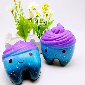

PU slow recovery star teeth hot selling new Squishy simulated star tooth pressure toys