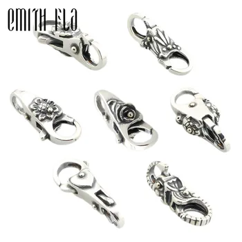 

Emith Fla 925 Sterling Silver Charm Beads DIY Decoration Bead Vintage Fashion Lobster clasp for Women Fit for European Bracelets