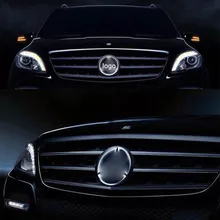 SITAILE автомобиль светодиодный Передняя решетка логотип свет для Mercedes Benz 18 см/7,09 дюйма 19 см/7,48 дюймовый белый свет