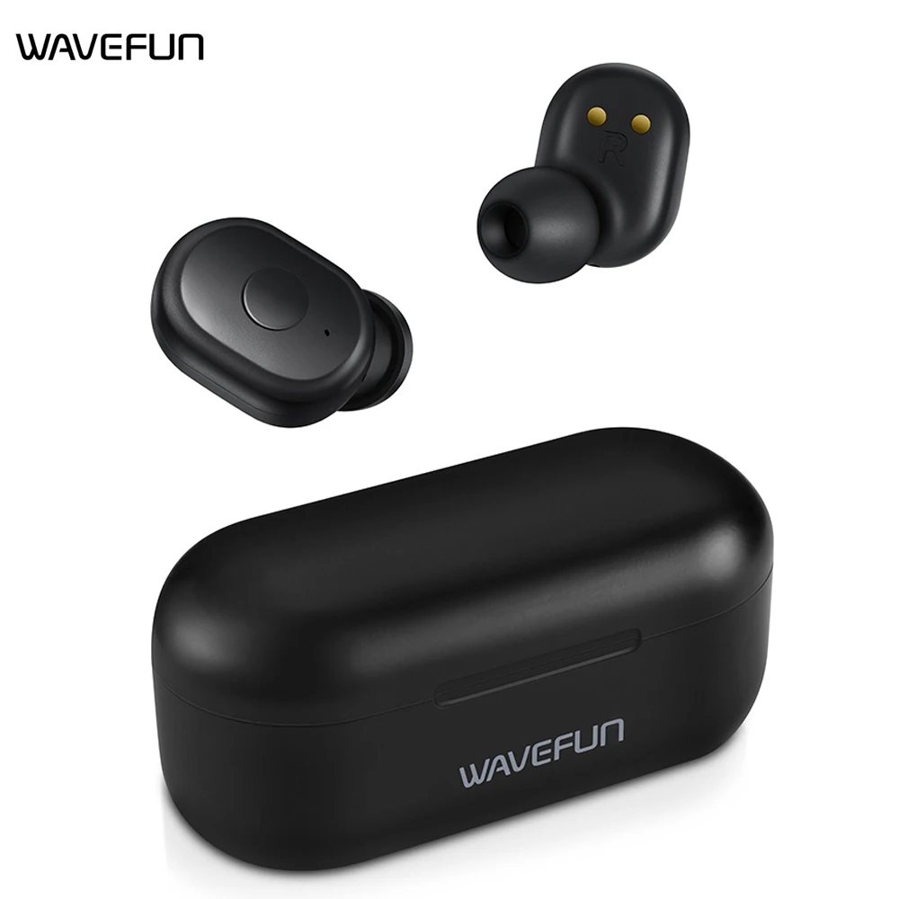 

Wavefun X-Pods 2L Bluetooth 5.0 Earphone AAC Wireless Headphone IPX5 Waterproof Headset Earbuds with Mic