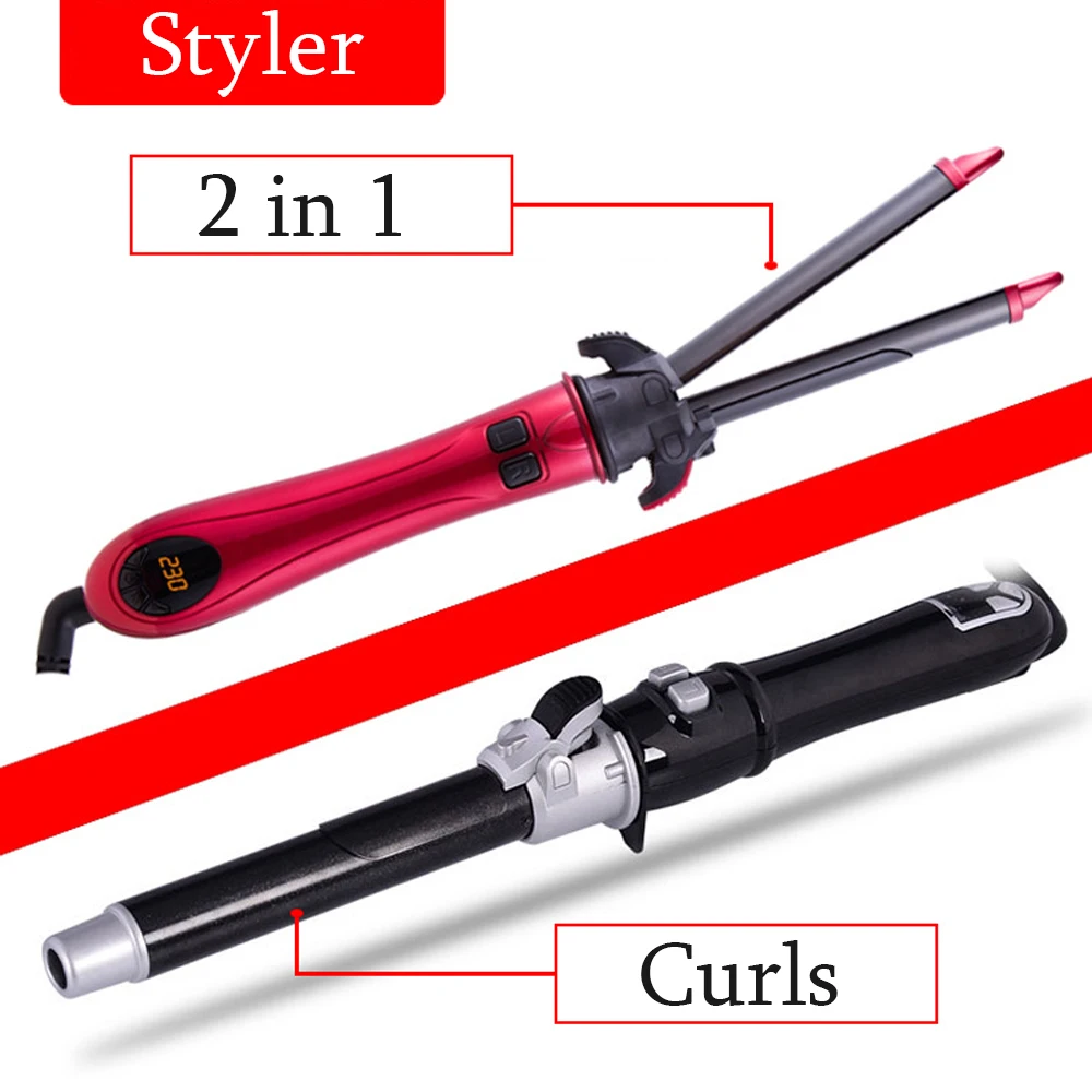 2 в 1 стайлер Авто завивка волос паровой спрей керамическая волна Волшебная