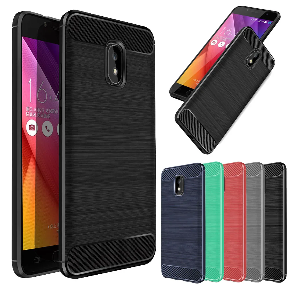 

Slim Fit Hybrid Brushed Armor Case Anti Shock/Scratch Soft TPU Silicone Skin Back Phone Cover For ASUS Zenfone V Live V500KL @