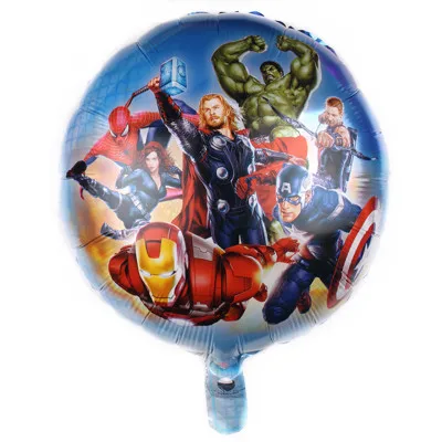 

Lucky 50pcs/lot 18 inch The Avengers Balloon Super Heros Foil Helium Balloons Birthday Party Supplies Decorations Toys Globos