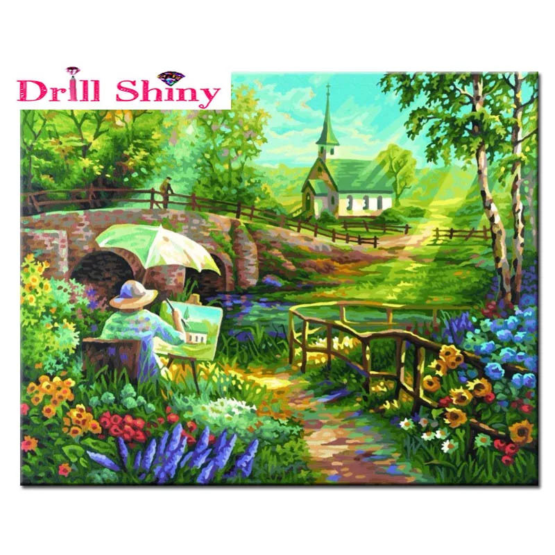 

Diamond embroidery painting people landscape Diy diamond square diamond drill paste crafts needle and thread home decoration