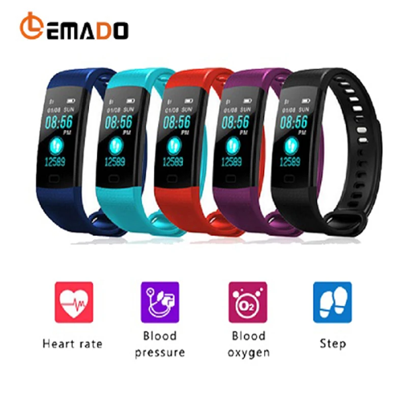 

Lemado Y5 Smart Fitness Bracelet Tracker Blood Pressure Oxygen Smart Sport Watch Waterproof Heart Rate Monitor Smart Wristband