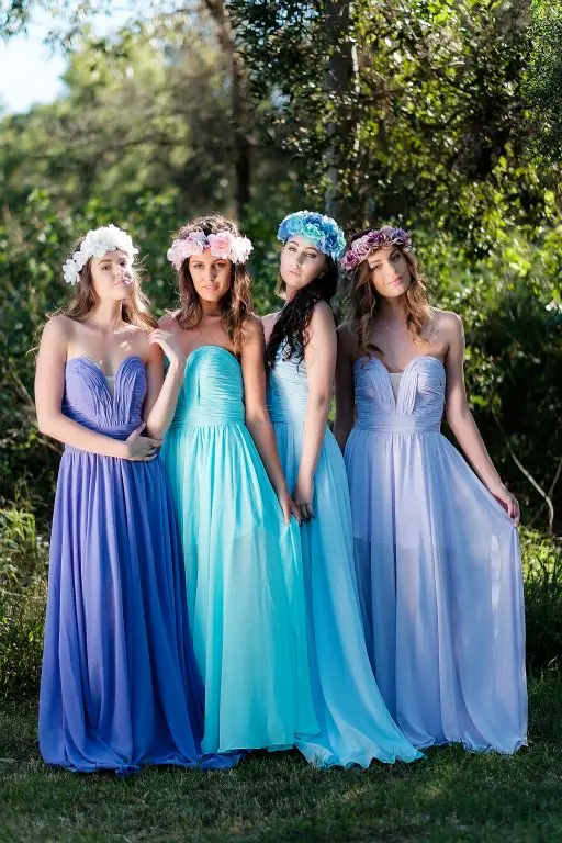 Levander Rainbow Colors Sweetheart New Fashion A Line Chiffon Long Levander Rainbow Colors Sweetheart New Fashion A Line Chiffon Long Bridesmaid Dresses For Wedding Party 2016 In From Weddings Events On