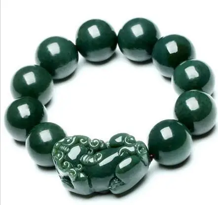

Xinjiang and tianjade beads hand-carved the Chinese dragon's pixiu bracelet