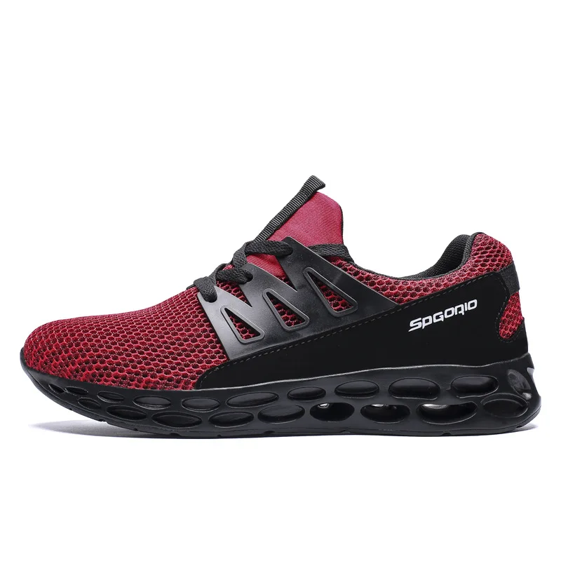 JINBEILEE New Sports Men's Shoes Running Shoes Knife Edge Mesh Breathable Men's Shoes Large Size Tide Shoes  Cushioning