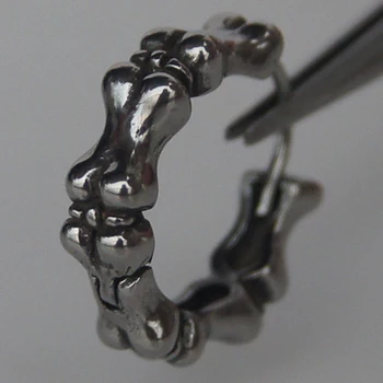 

men jewelry cool bone 316L stainless steel men/boy's earring hoop punk