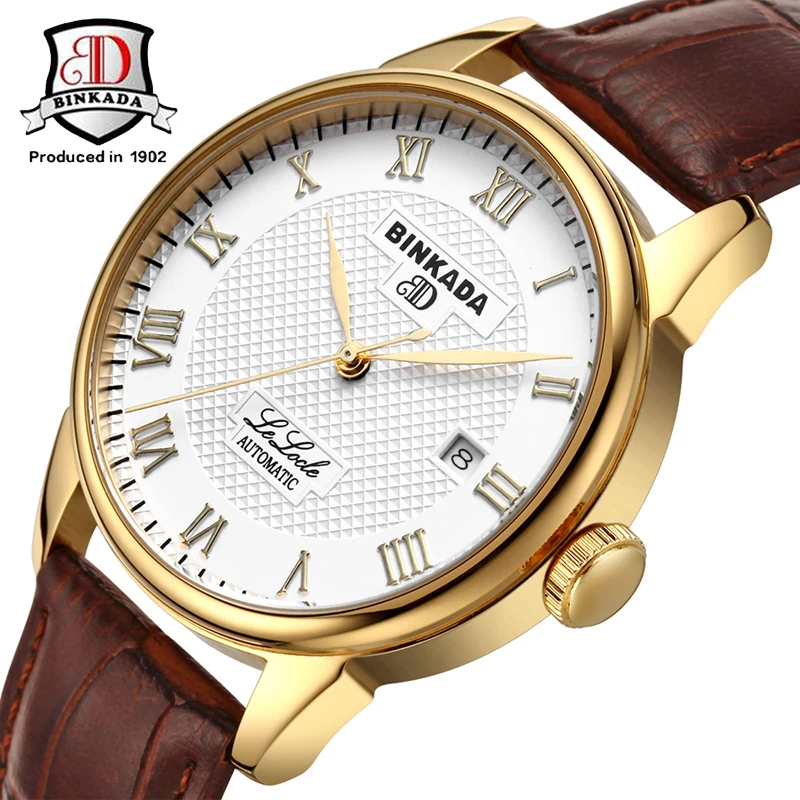 

Luxury Mechanical Men Business Watches Relogio Masculino De Luxo Orologi Meccanici Automatici Uomo Reloj Leather Waterproof Box