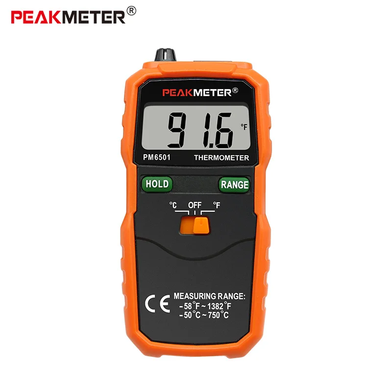 

PEAKMETER PM6501 LCD Wireless Professional Display Digital Thermometer Temperature Meter Thermocouple Data Hold Portable tool