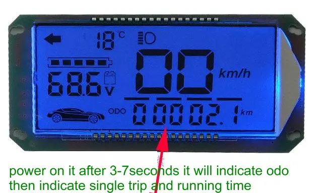 Discount electric scooter bike LCD display board 36v48v60v72v FOR YADI XUNYING pedal scooter diy parts speed battery level indicator 5