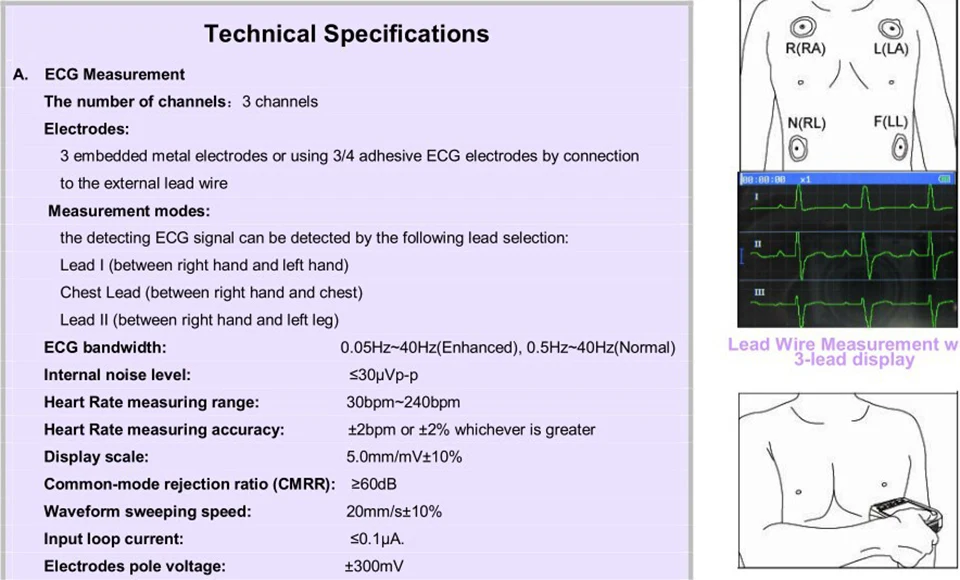 Heal Force Prince 180D портативный бытовой монитор ЭКГ сердца Одобрено CE& FDA