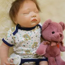 Силиконовые хлопка возрождается младенцев мальчиков Brinquedos образовательных кукла Реалистичные милый Ne'wborn куклы подарок Кукла Reborn