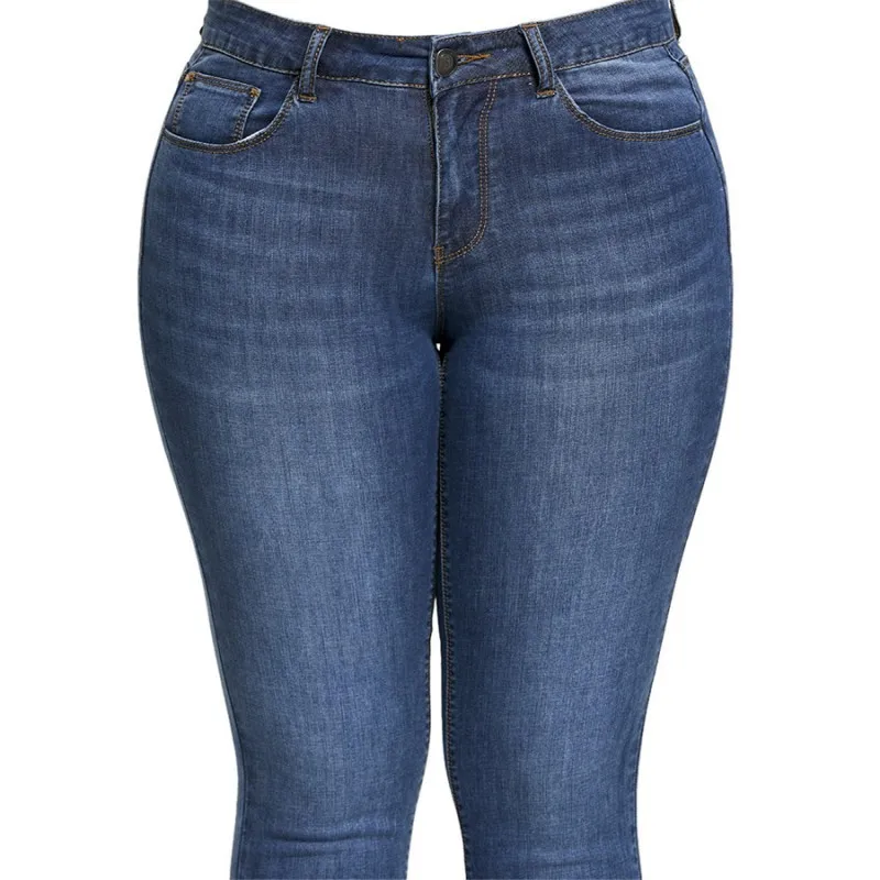 Ladies elastic Jeans plus big size, 4XL to 7XL high waist trouser aesthetic, denim mom,jean boyfriend for women,zaraing ankle