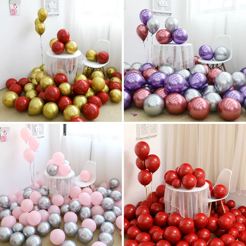 

Wedding Birthday Party Supplies Thicken Ruby Red Latex Balloon Chromium Color Balloons Anniversary Holiday Decoration