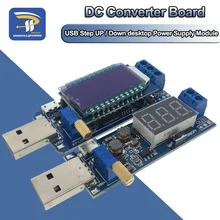 DC-DC 5V ถึง 3.5 V/9 V/12 V LCD USB Step UP/Down เดสก์ท็อป supply โมดูล Boost Buck Converter voltmeter ออก 1.2 V-24 V(China)