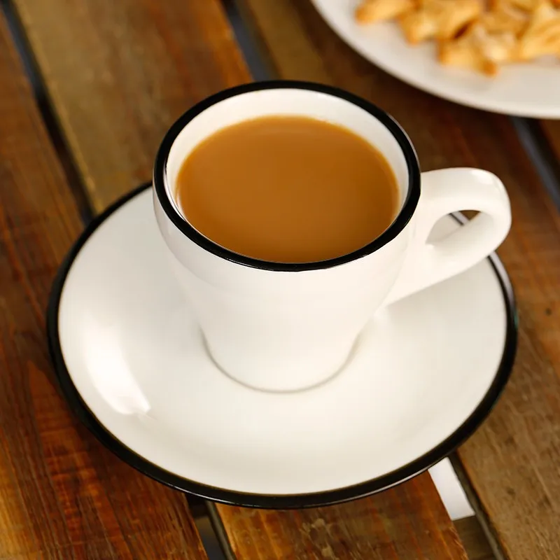 280 мл красочный индивидуальный логотип толстое тело тюльпан керамическая чашка для латте и блюдце для WLAC, керамическая кофейная чашка блюдце в цветовой линии
