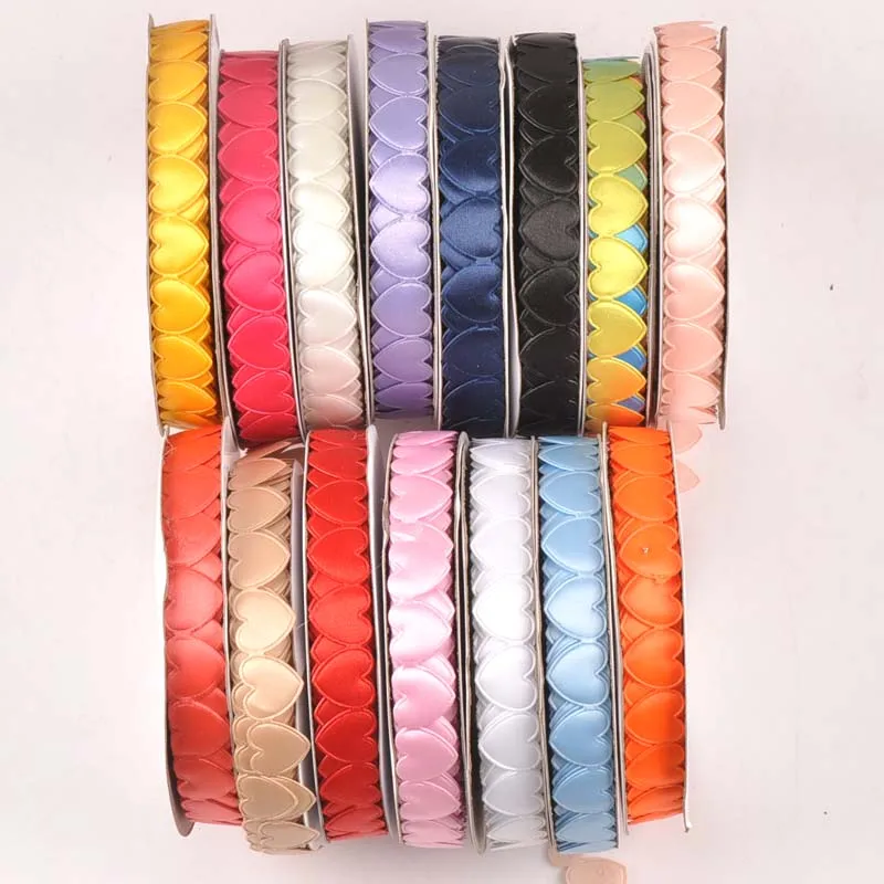 Ribbon Decoration 1.5cm Heart Lace DIY Embroidered Fabric Wedding Sewing Accessories Flower Ribbon cp2270 ribbon decoration ribbon supplies sewing ribbon lace trim ribbon