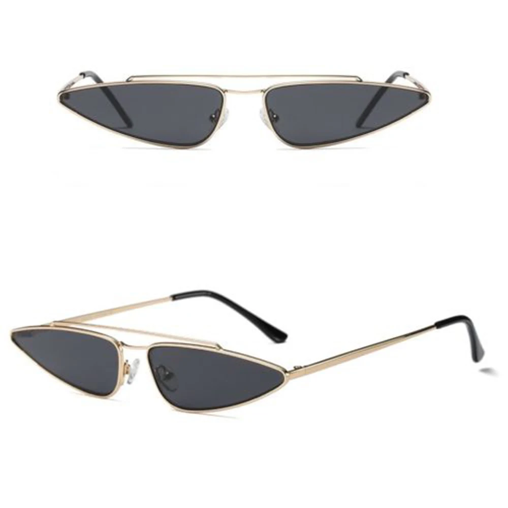 Милые маленькие солнцезащитные очки "кошачий глаз", металлическая планка, плоская подошва, для женщин, Ретро стиль, солнцезащитные очки, аксессуары, очки для водителя
