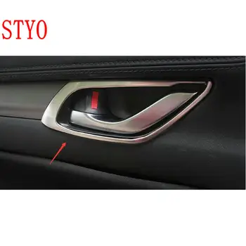 

STYO Car stainless steel inner door handle Frame trim For LHD Mazdas CX-5 CX5 2017 2018