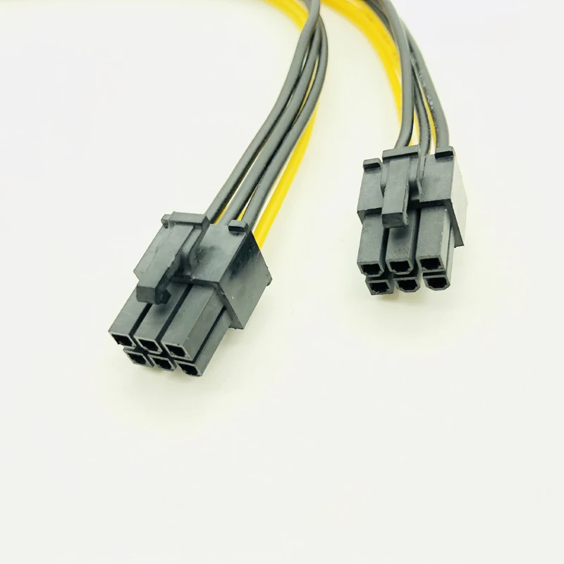 Компьютерный кабель и разъемы PCI Express PCIE 6 контактный к двойному 6Pin VGA Графическая