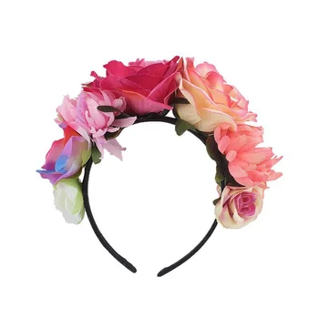 

Cute Girl Flower Christmas Headband Hair Band Fluffy Hair Hoop for Party Wedding Daily Decor