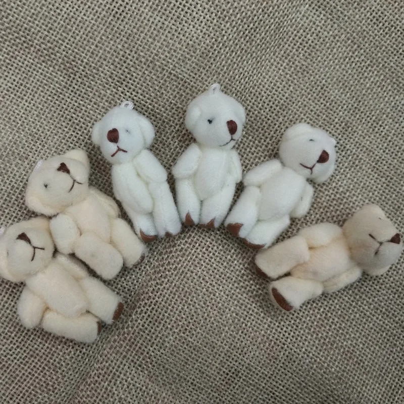 Новинка оптовая продажа 100 шт. 4 5 см милая ткань мини мишка кулоны для ключей/букет