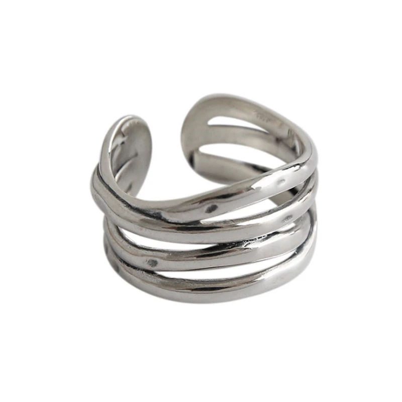 F.I.N.S INS стильные 925 пробы серебряные кольца для женщин, корейское японское модное Открытое кольцо, многослойное обмоточное ювелирное изделие