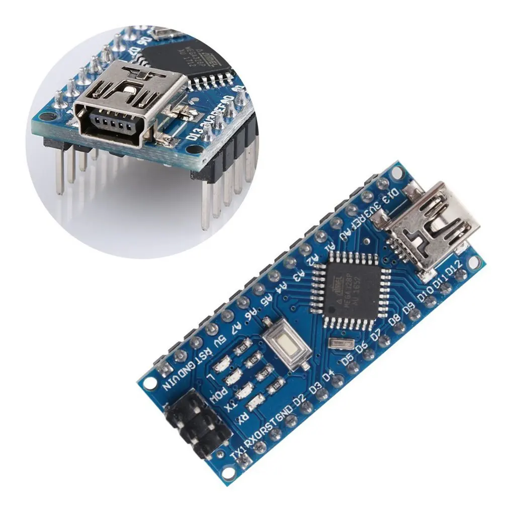 Nano ATMEGA328P Mini USB с Загрузчиком совместим с Arduino Nano V3.0 контроллер CH340 USB драйвер 16 МГц