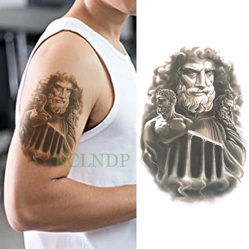 

Waterproof Temporary Tattoo Sticker Roman Pantheon Fake Tatto Flash Tatoo Back Leg Arm belly big size for Women girl Men