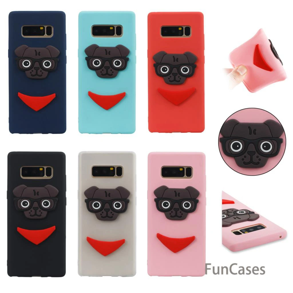 Милый щенок случае СПС Capinha samsung Примечание 8 Мягкая силиконовая задняя крышка