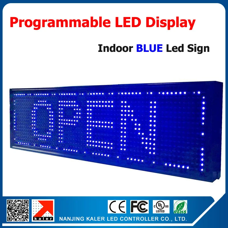 Горячая Распродажа открытый программируемых светодиодных вывесок открытым светодиодный экран рекламы 1/4 p10 один синий светодиодный