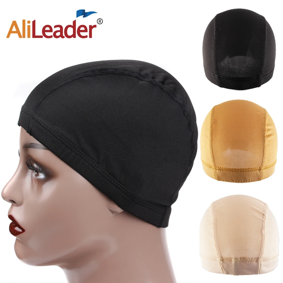 

Alileader Wig Elastic Band Dome Cap For Human Hair Extension Popular Weave Cap For Making A Wig Average Size Brown Blonde Caps