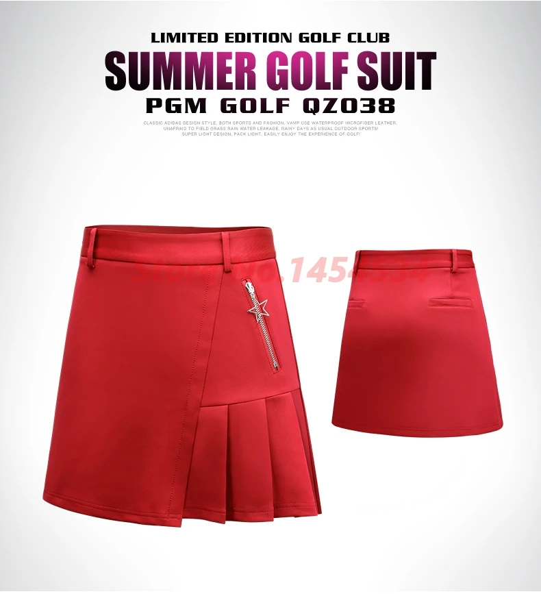 PGM одежда женская тренировочная короткая юбка Спортивная одежда Женская весенне-летняя юбка анти-пот дышащее платье для гольфа безопасности кюлоты
