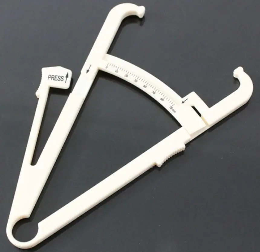 

1pcs New Personal Body Fat Caliper Tester Fitness Keep Health Ruler Beige Color Measuring Ruler Makeup Beautiful Tool 9.14