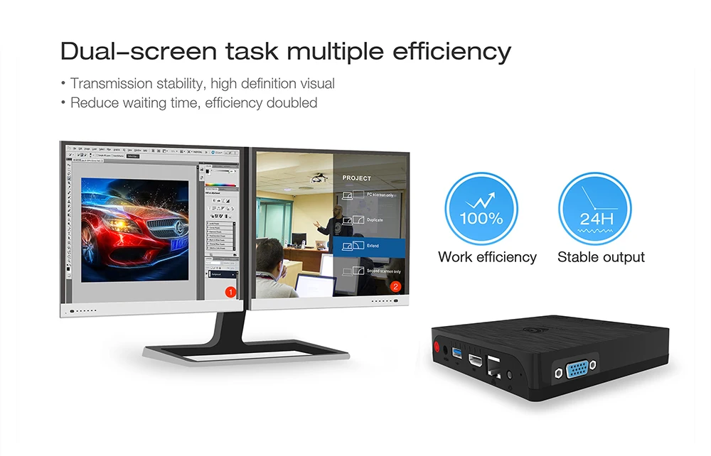 Beelink BT3 Pro Mini PC 2.4 / 5.8GHz WiFi Bluetooth 4.0 Ethernet 1000Mbps
