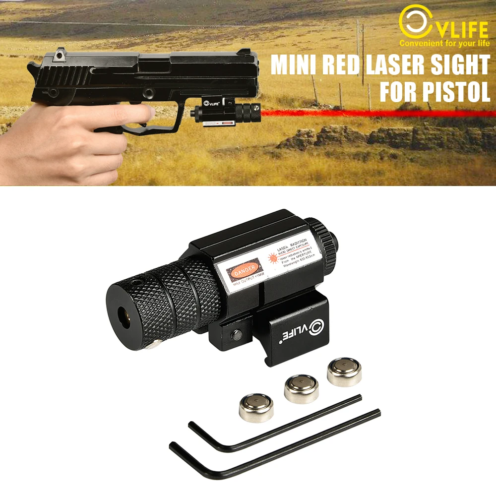 New Tactical Red Laser Beam Dot Sight Scope for Gun Rifle Pistol Picatinny Mount 