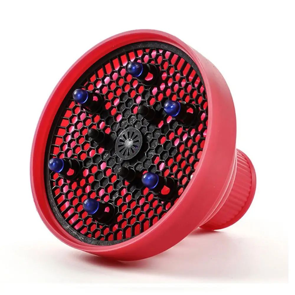 Профессиональный фен диффузор воздуходувка крышка универсальный портативный выдвижной парикмахерские вьющиеся волосы фен крышка для салона - Цвет: RED