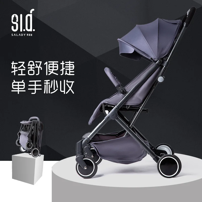  lightweight travel pram Baby stroller can sit reclining shock absorber light umbrella car portable 