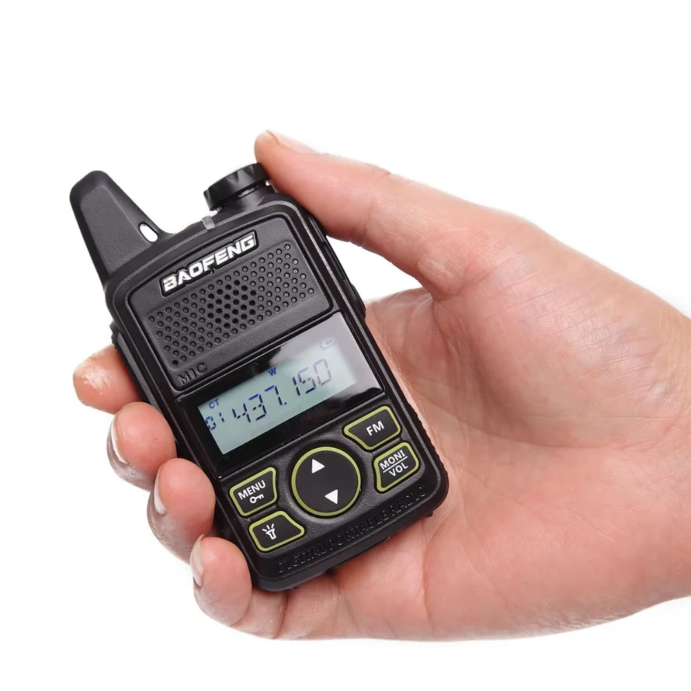 2 шт. BAOFENG BF T1 мини двухстороннее радио UHF 400 470 МГц 20CH BFT1 портативная рация легко