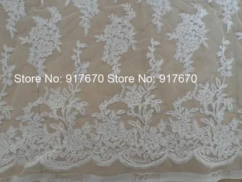 

Hotselling Gorgous Lace Mesh Wedding French Chantilly Cord Lace Fabrics for fashion