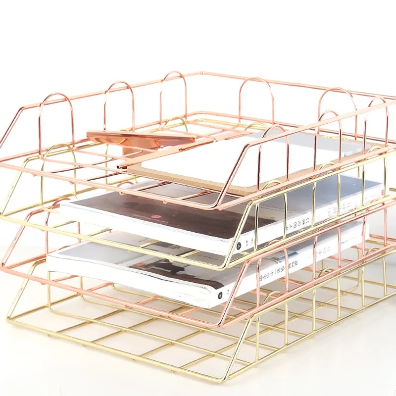 الشمال المعادن الكتب سلة التخزين مكتب سطح المكتب تخزين البقالة رف تكويم مجلة التشطيب سلة مجلد حفظ الملفات المنظم