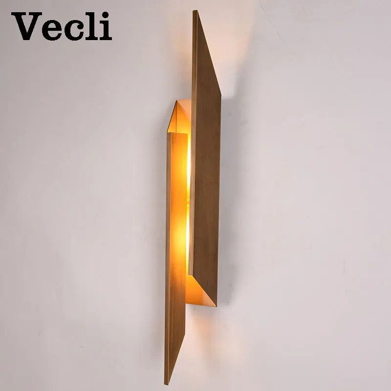 

Nordic wall lamp simple bedroom bedside lamp modern living room background wall lamp warm room staircase wrought iron led light