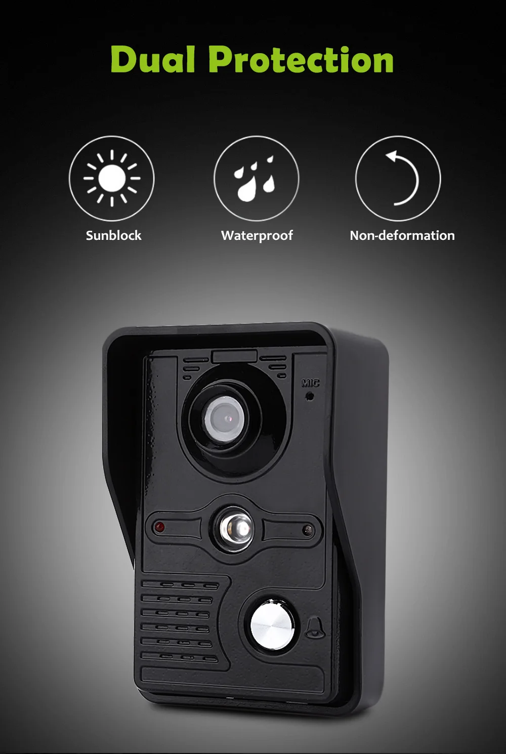 SY813MKB21&nbsp;7 inch Video Door Phone Doorbell Intercom Kit 2 camera 1 monitor