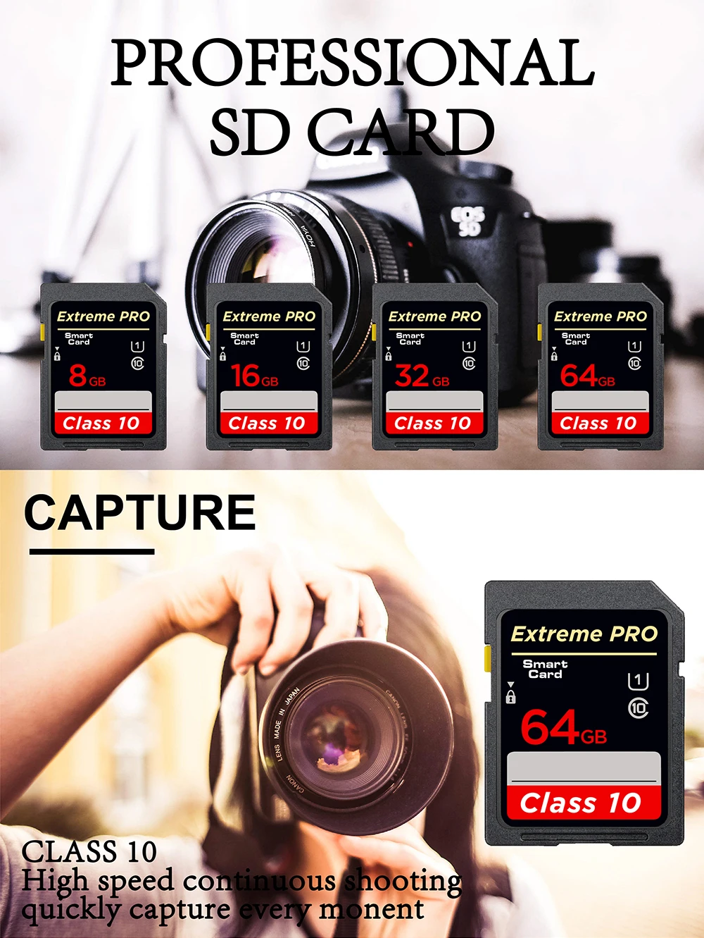 Sd-карта 8 ГБ 16 ГБ 32 ГБ 64 Гб 128 ГБ SDXC/SDHC класс 10 TF флэш-карта памяти sd 32 Гб sd-карта для смартфона/камеры