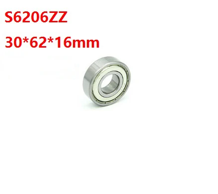 

4pcs/lot S6206ZZ S6206 ZZ 30x62x16mm ABEC-5 stainless steel bearings Deep Groove Ball bearing 30*62*16mm 6206 6206ZZ