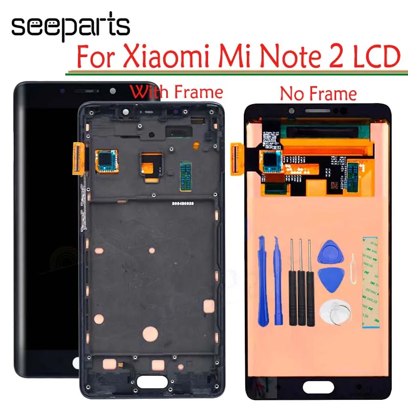 

For 5.7" FHD Xiaomi Mi Note 2 LCD Display Touch Screen Digitizer Assembly Note2 1920x1080 Xiaomi Mi Note 2 Display Replacement